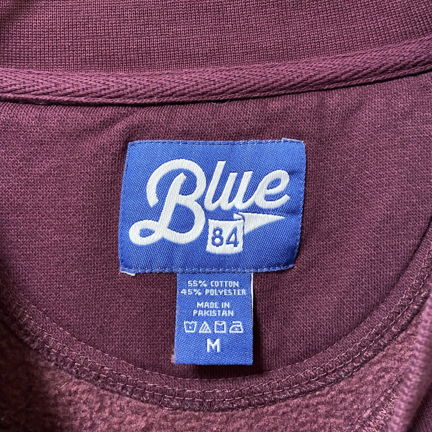 古着 used Blue ガトリンバーグ 長袖英字プリントスウェット トレーナー ワインレッド カレッジロゴ風 Lサイズ