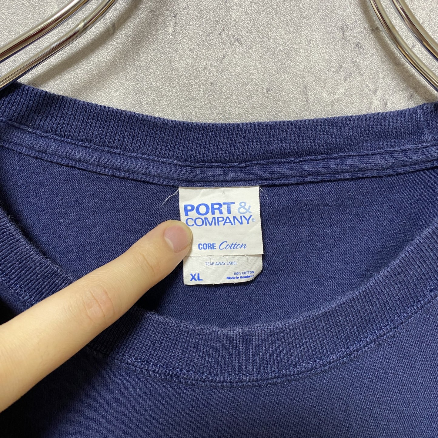 古着 used 半袖クルーネックプリントTシャツ ネイビー バックプリント ビッグシルエット オーバーサイズ XLサイズ
