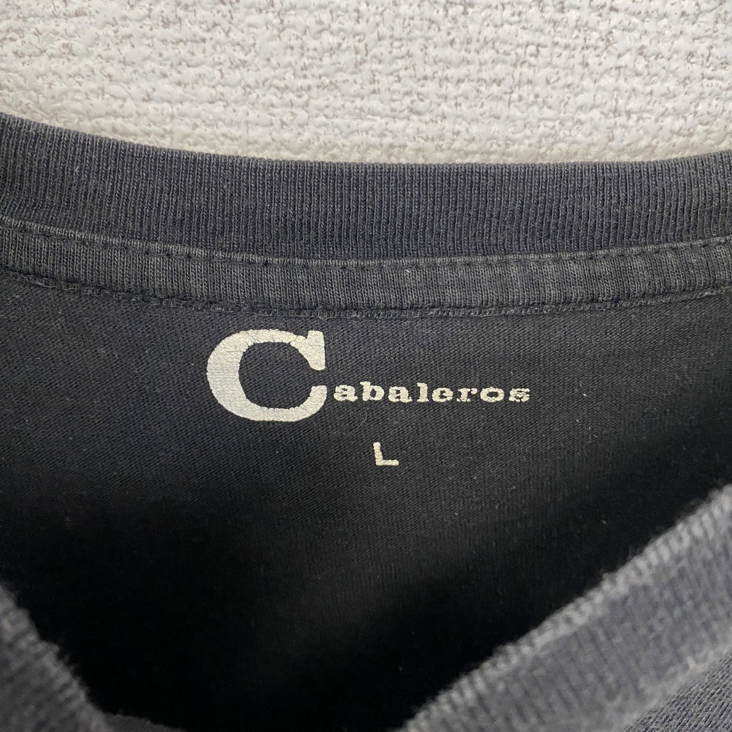 古着 used 半袖プリントTシャツ 象形文字 フェード感 漢字 クルーネック レトロデザイン 黒 ブラック Lサイズ