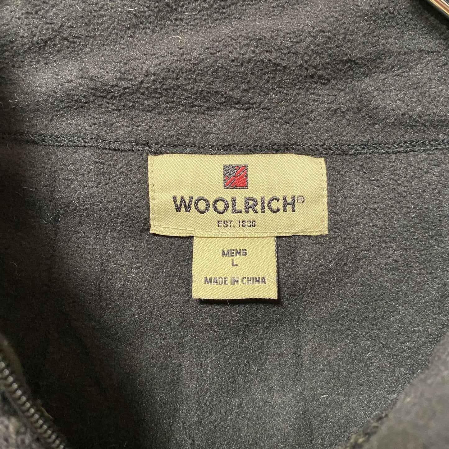 古着 used WOOLRICH ウールリッチ 長袖ハーフジップニット セーター ハイネック 秋冬服 プルオーバー Lサイズ