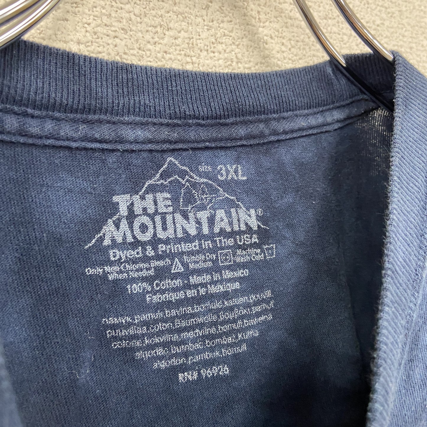 THE MOUNTAIN ザマウンテン 半袖プリントTシャツ アニマルT タイダイ 紺 ネイビー 3XLサイズ