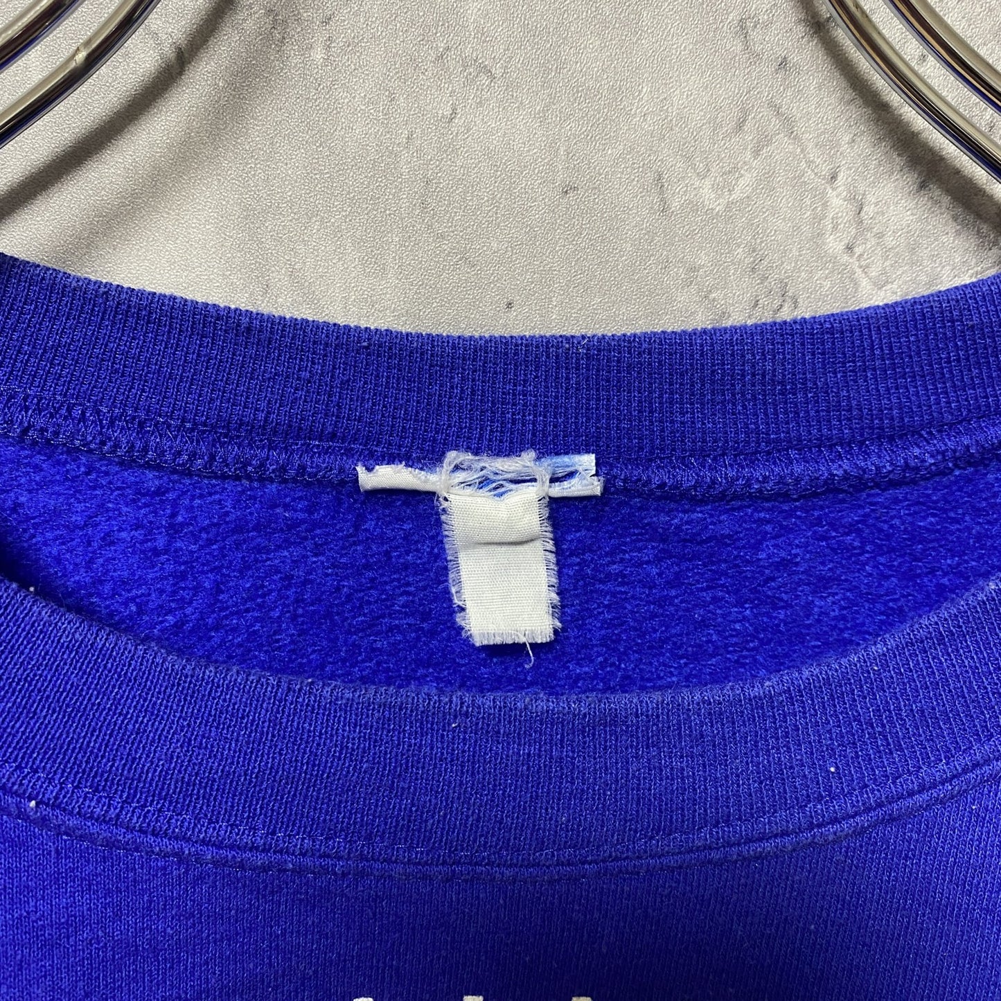 古着 used Champion チャンピオン 長袖カレッジスウェット プリント トレーナー 青 ビックシルエット XLサイズ