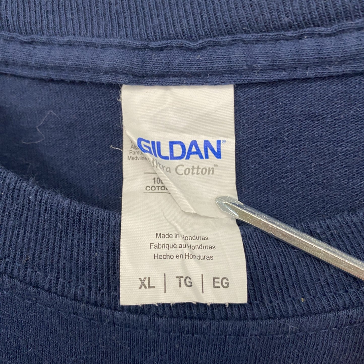 GILDAN ギルダン 長袖Tシャツ/ロンT Renewal Ranch 紺 ネイビー XLサイズ