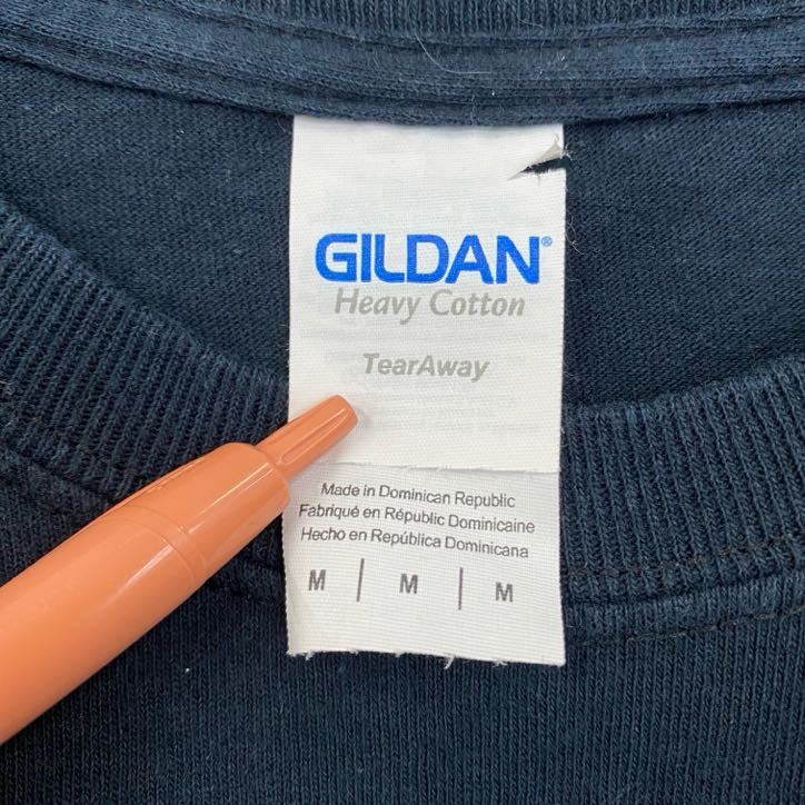 古着 used GILDAN ギルダン 半袖英字プリントTシャツ STEAK WINES アメリカ 黒 ブラック Mサイズ