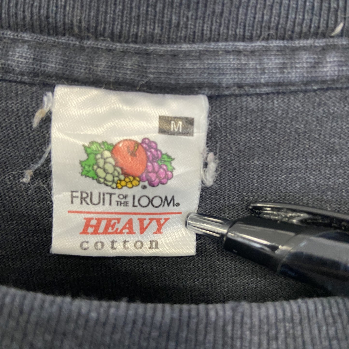 古着 used FRUIT OF THE LOOM 半袖プリントTシャツ カジュアル 春夏服 クルーネック レトロ 黒 Mサイズ