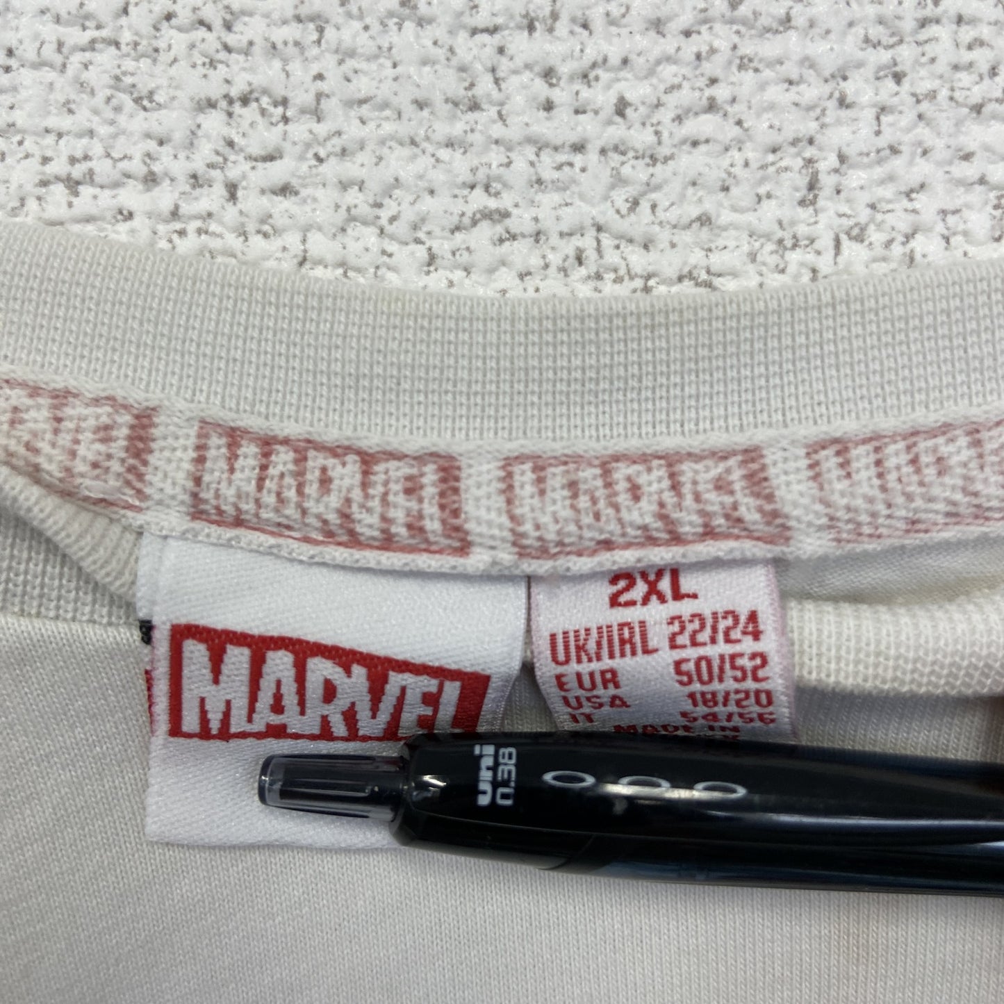 古着 used MARVEL マーベル コミック オリジナル半袖プリントTシャツ スパイダーマン クルーネック 白 2XLサイズ