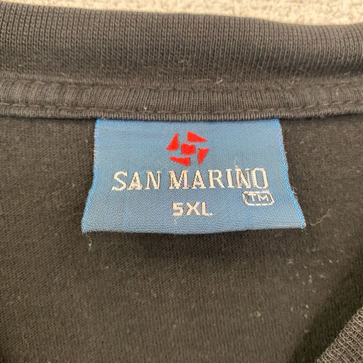 古着 used SAN MARINO 半袖アニマルプリントTシャツ オオカミ ウルフ 黒 ビッグシルエット 5XLサイズ
