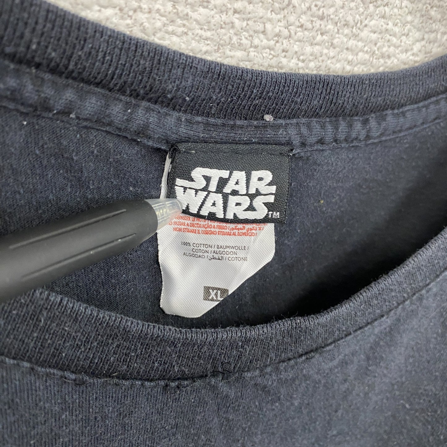 STAR WARS スターウォーズ 半袖プリントTシャツ ストームトルーパー 黒 ブラック XLサイズ