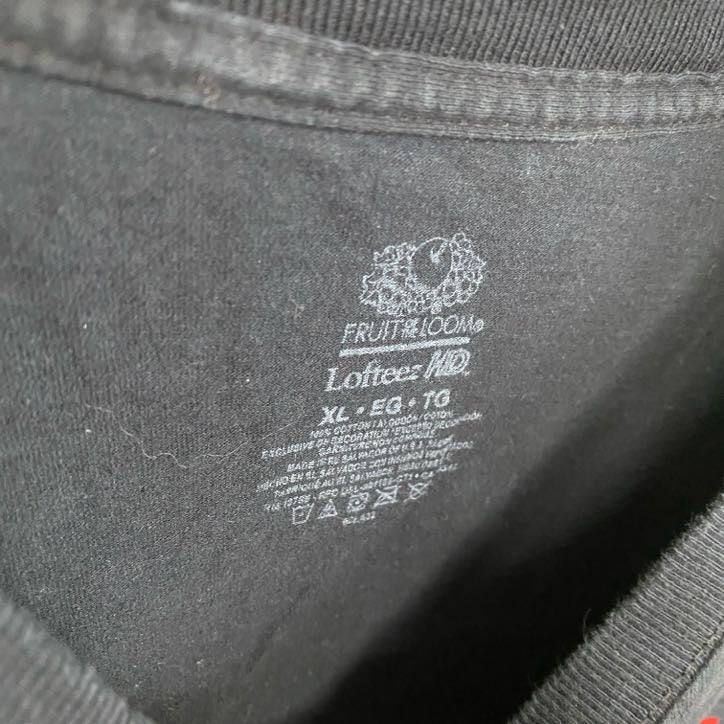 FRUIT OF THE LOOM 長袖Tシャツ/ロンT 黒 ブラック XLサイズ