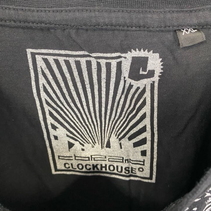 古着 used CLOCKHOUSE 半袖プリントTシャツ Y2K ゴシック クラシック クルーネック 黒 ブラック XXLサイズ
