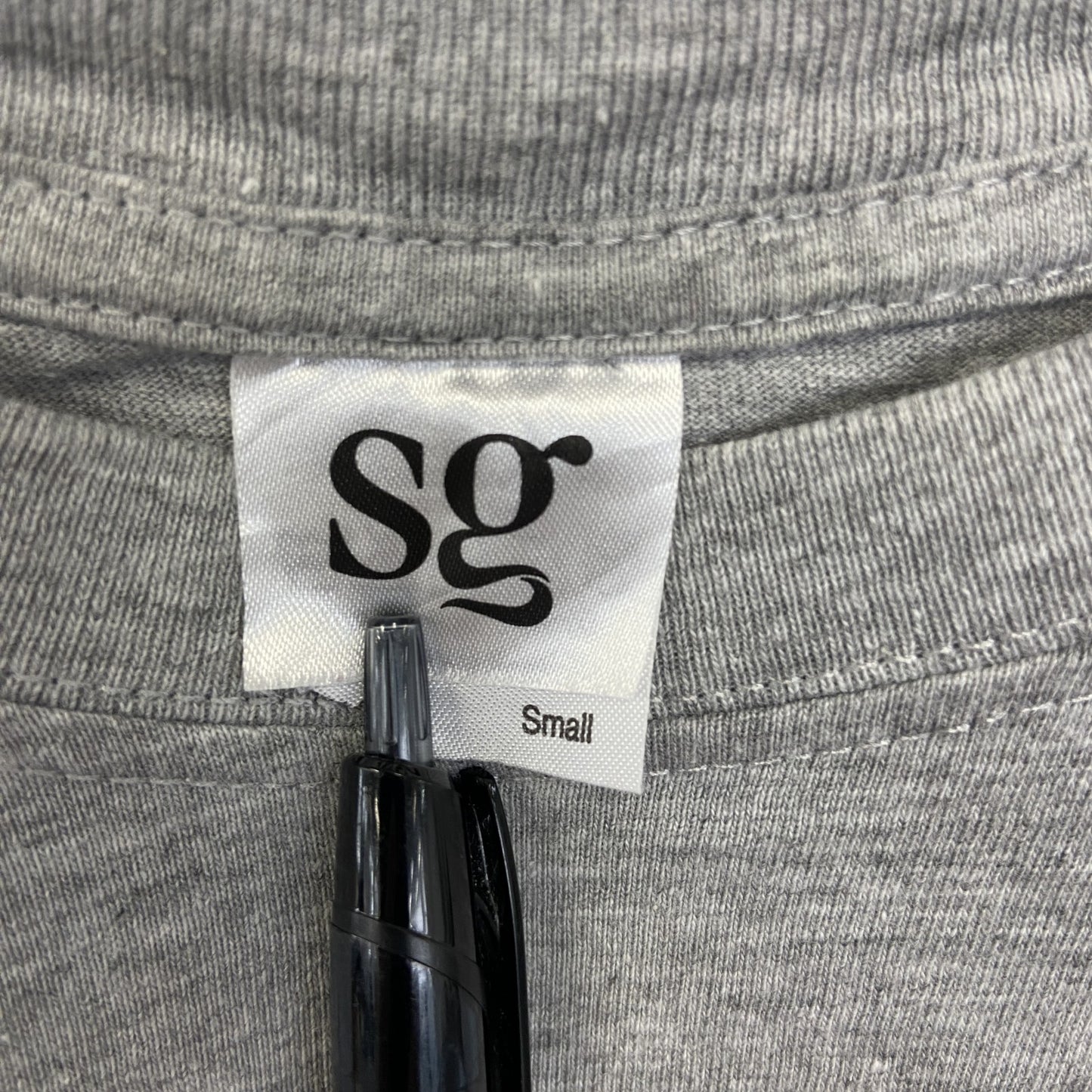 古着 used sg 半袖プリントTシャツ TOSKANA 2015 カジュアルデザイン クルーネック レトロ グレー Sサイズ