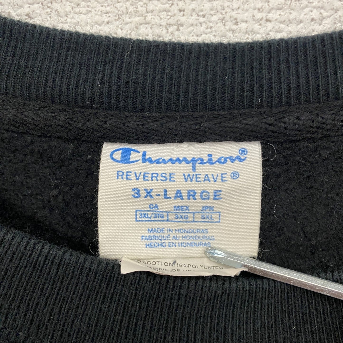 Champion チャンピオン リバースウィーブ スウェット/トレーナー デカロゴ 黒 ブラック 3XLサイズ