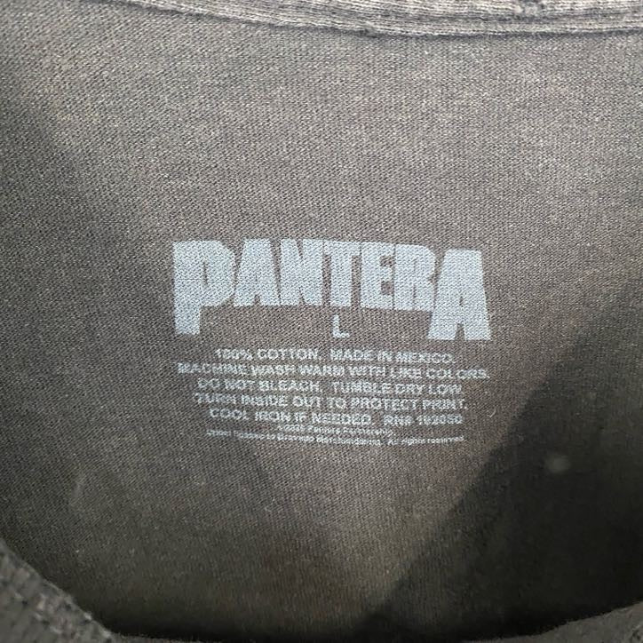古着 used PANTERA パンテラ 半袖バンドプリントTシャツ クルーネック レトロデザイン 黒 ブラック Lサイズ