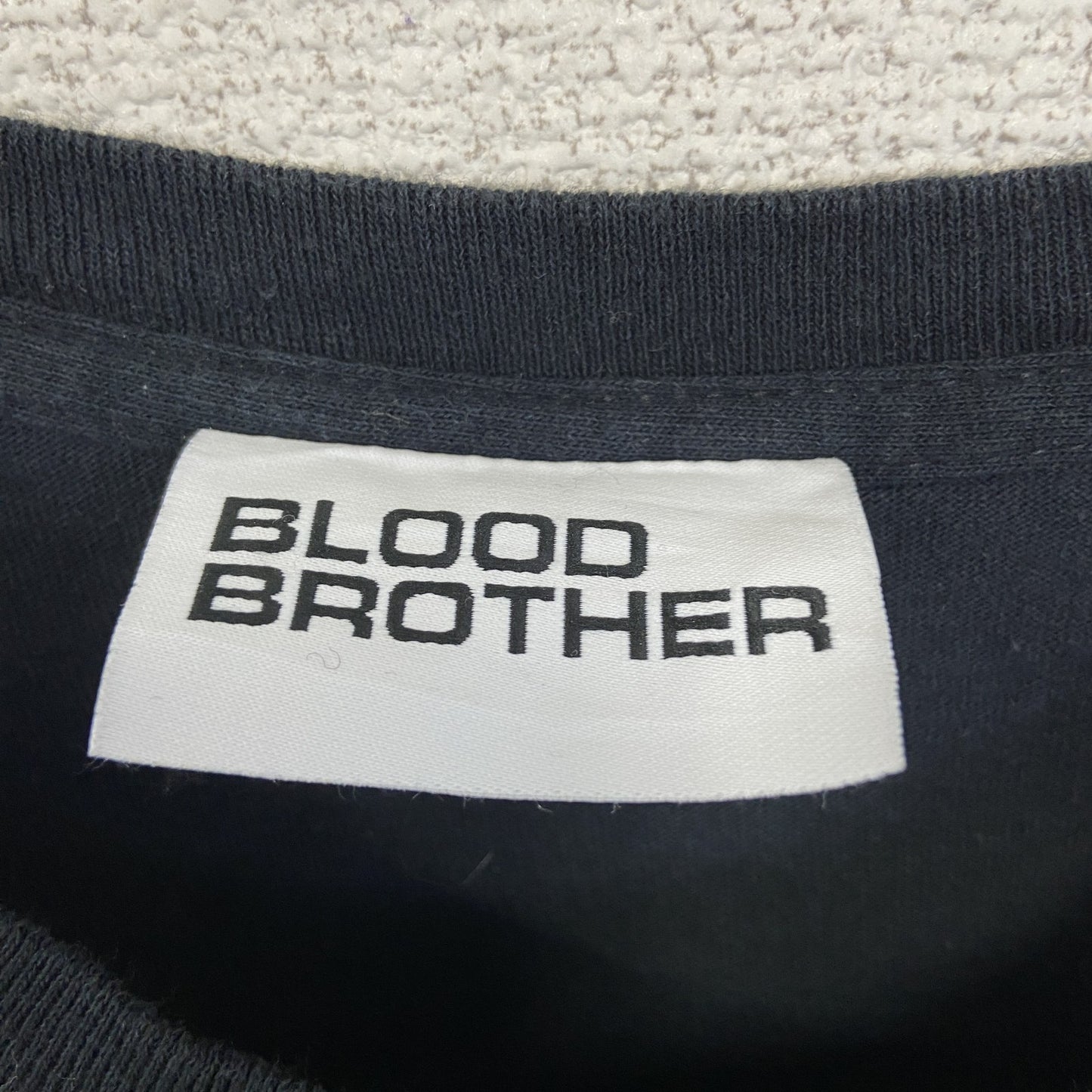 古着 used BLOOD BROTHER 半袖プリントTシャツ 宇宙 クルーネック カジュアルデザイン 黒 レトロ Mサイズ