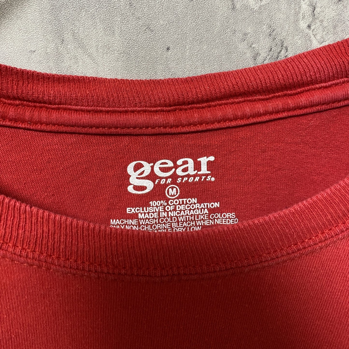 古着 used gear 半袖クルーネックプリントTシャツ MLB RED SOX 赤 レッド レトロデザイン Mサイズ