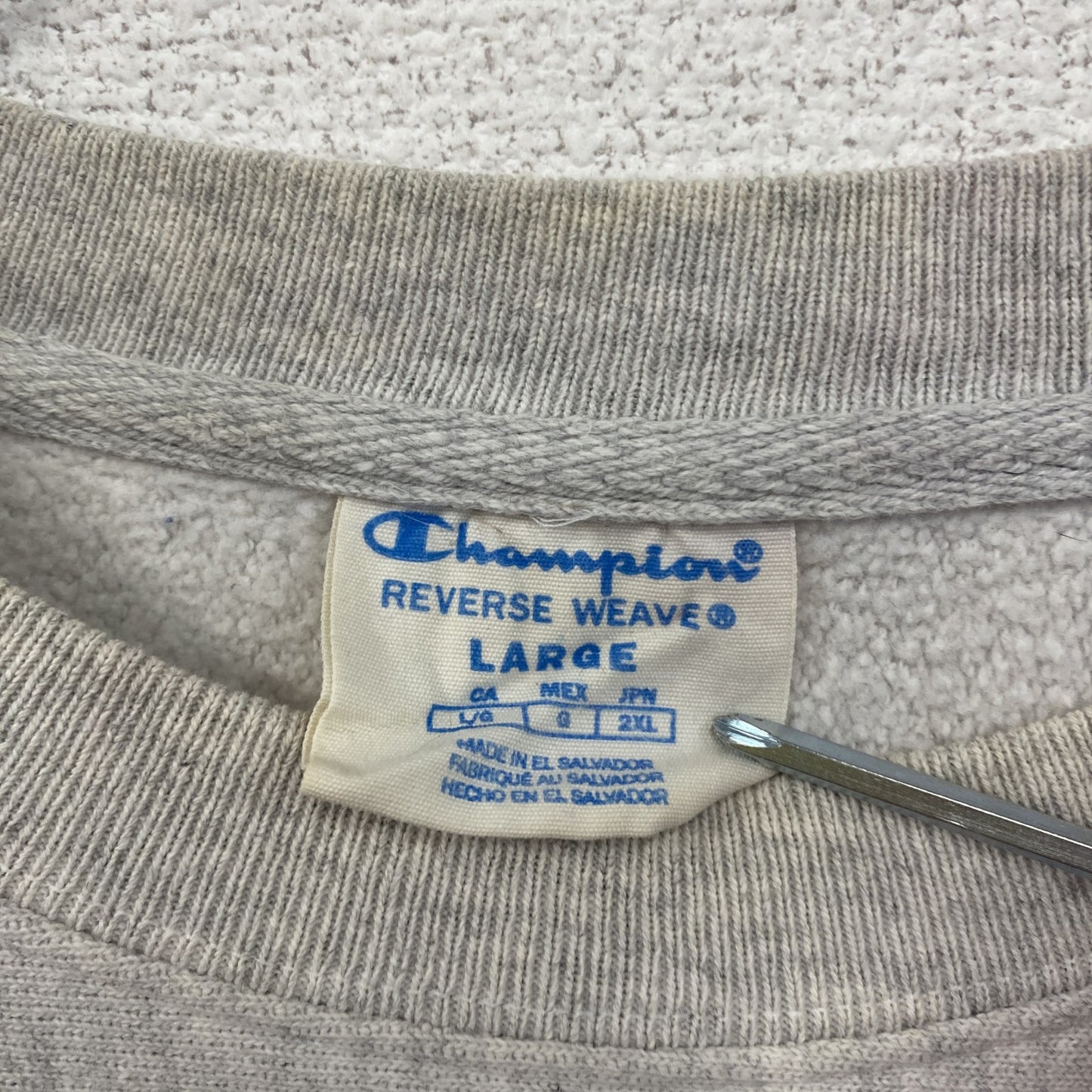 Champion チャンピオン リバースウィーブ スウェット/トレーナー カプセルプリント 霜降りグレー Lサイズ