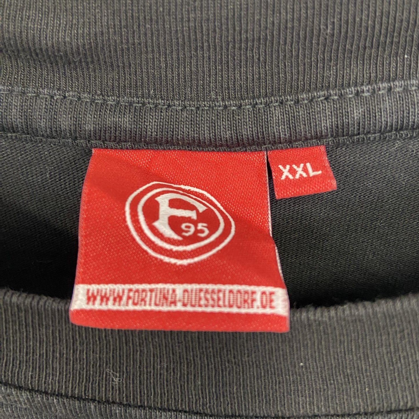 古着 used F95 半袖プリントTシャツ ビッグT FORTUNA カジュアルデザイン クルーネック 黒 XXLサイズ