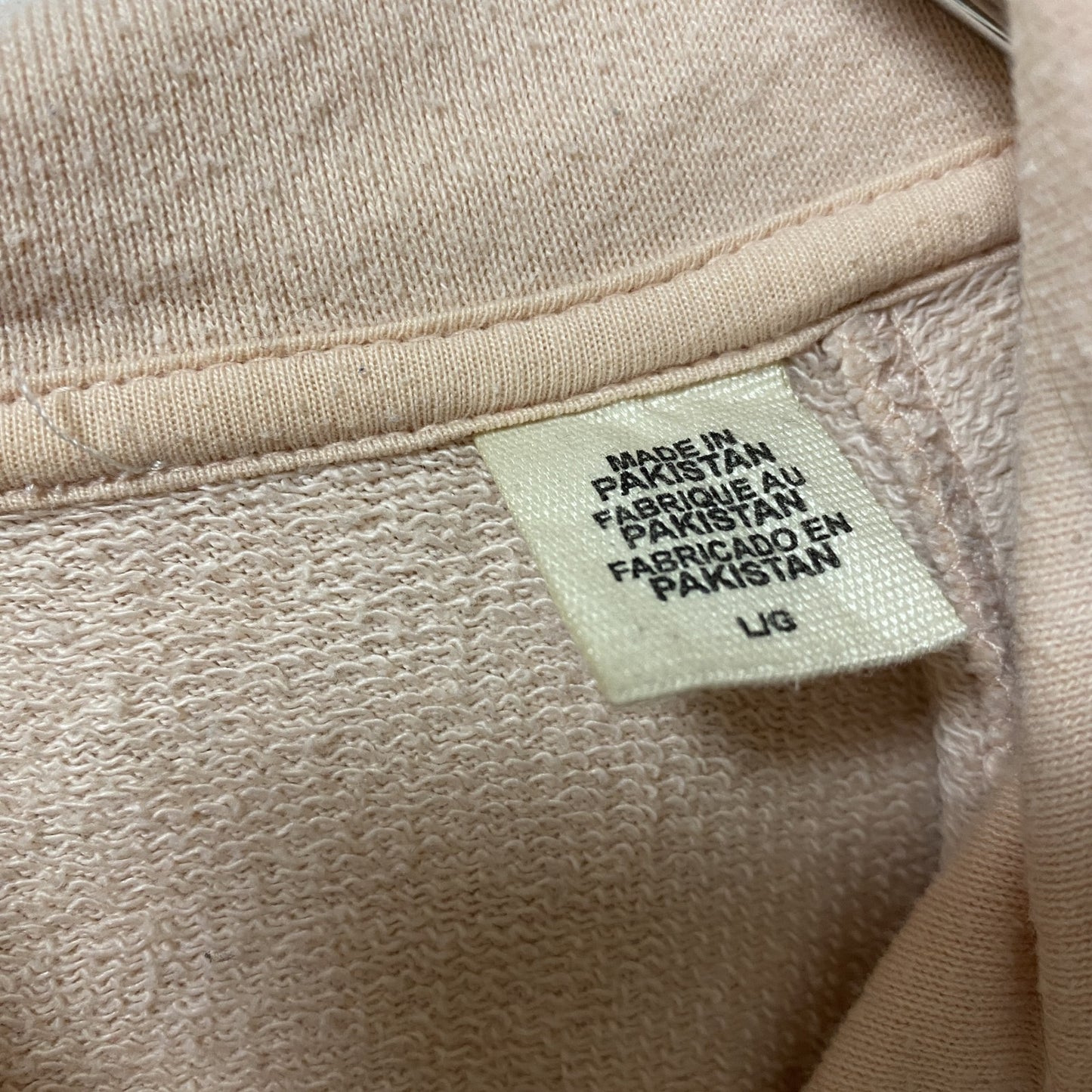 古着 used Levi’s リーバイス 長袖ロゴプリントパーカー スウェットフーディ ピンク カジュアル Lサイズ
