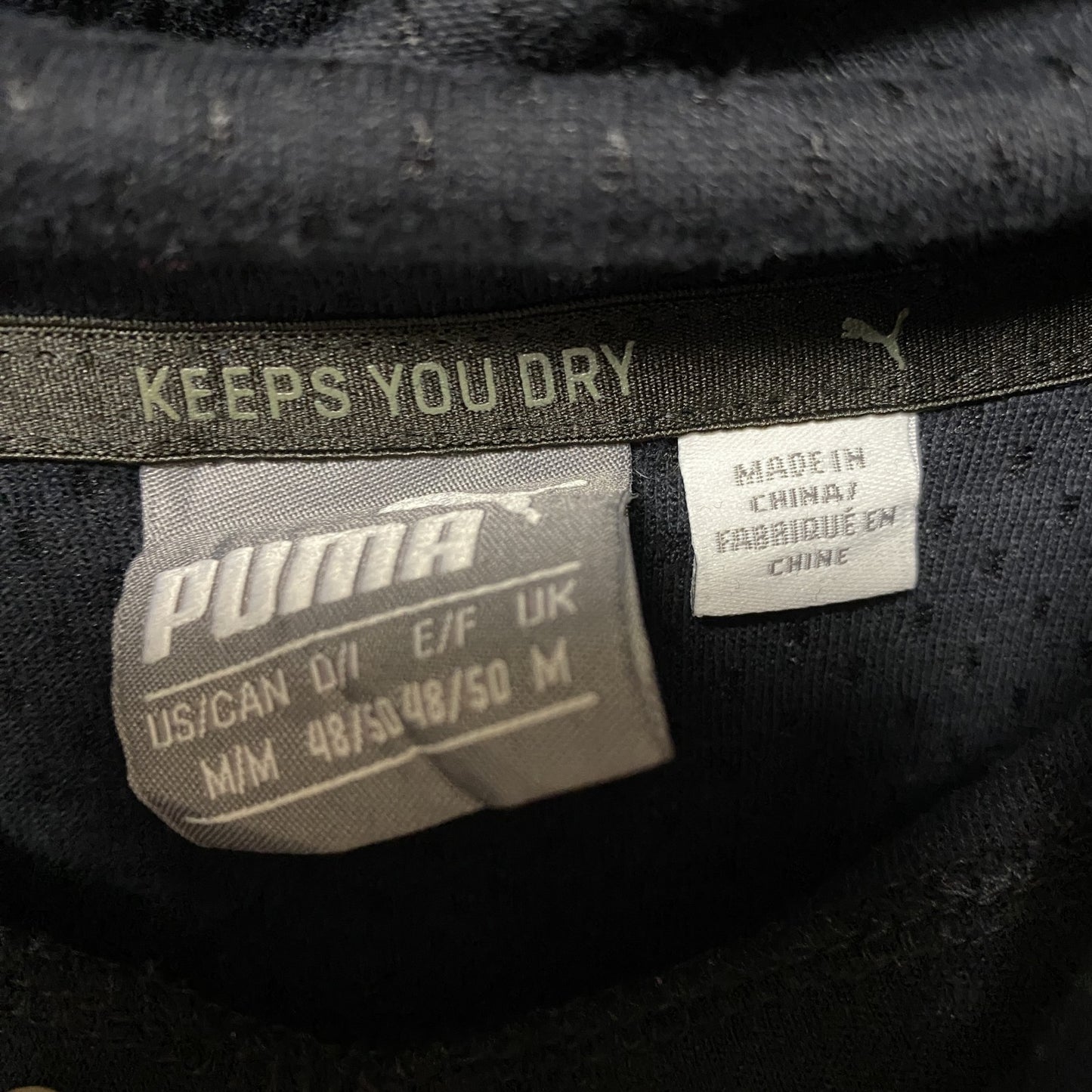 古着 used PUMA プーマ 長袖ロゴプリントパーカー スウェットフーディ ブラック プルオーバー カジュアル Mサイズ