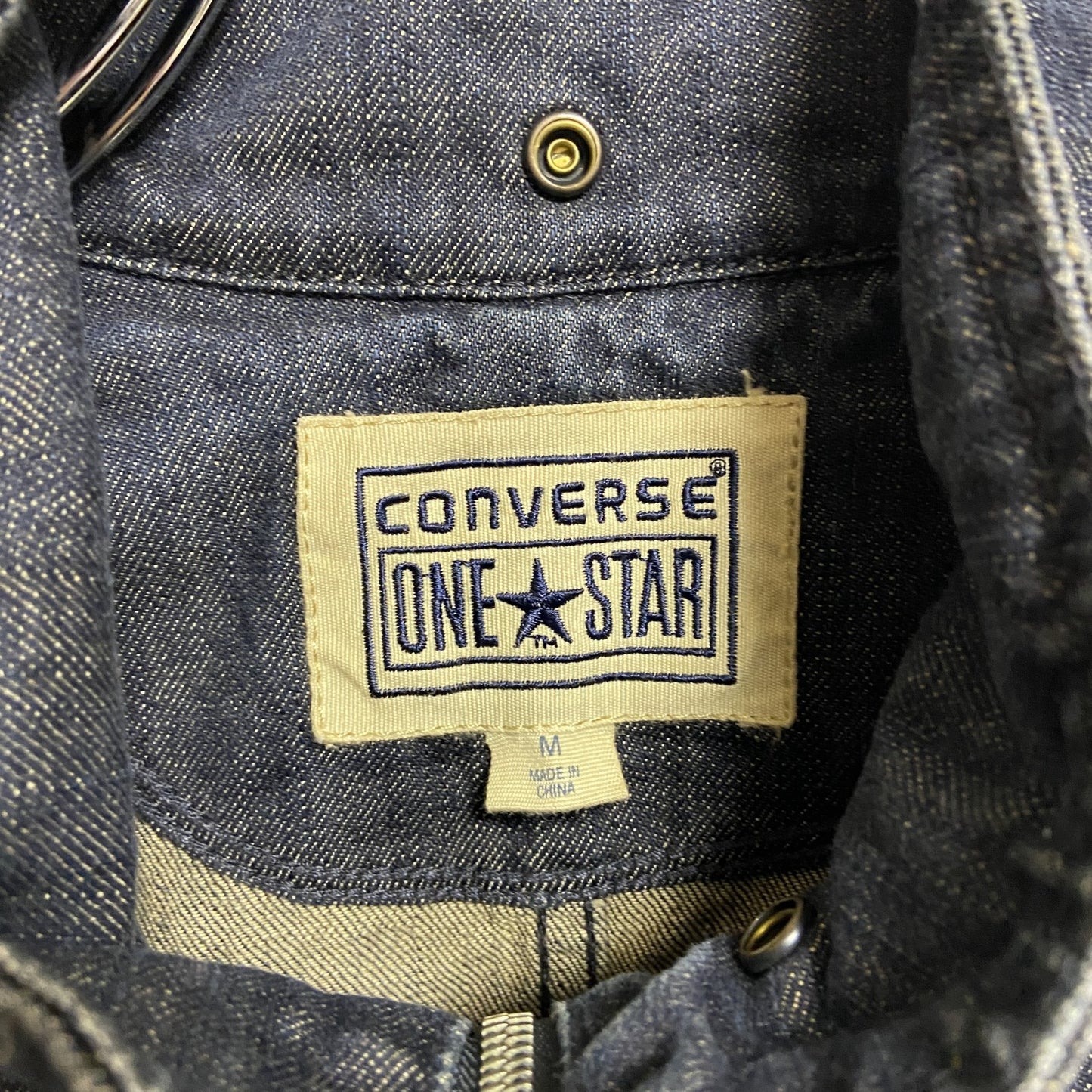 古着 used CONVERSE コンバース ワンスター 長袖カーゴデニムジャケット 90s 00s Gジャン レトロ Mサイズ