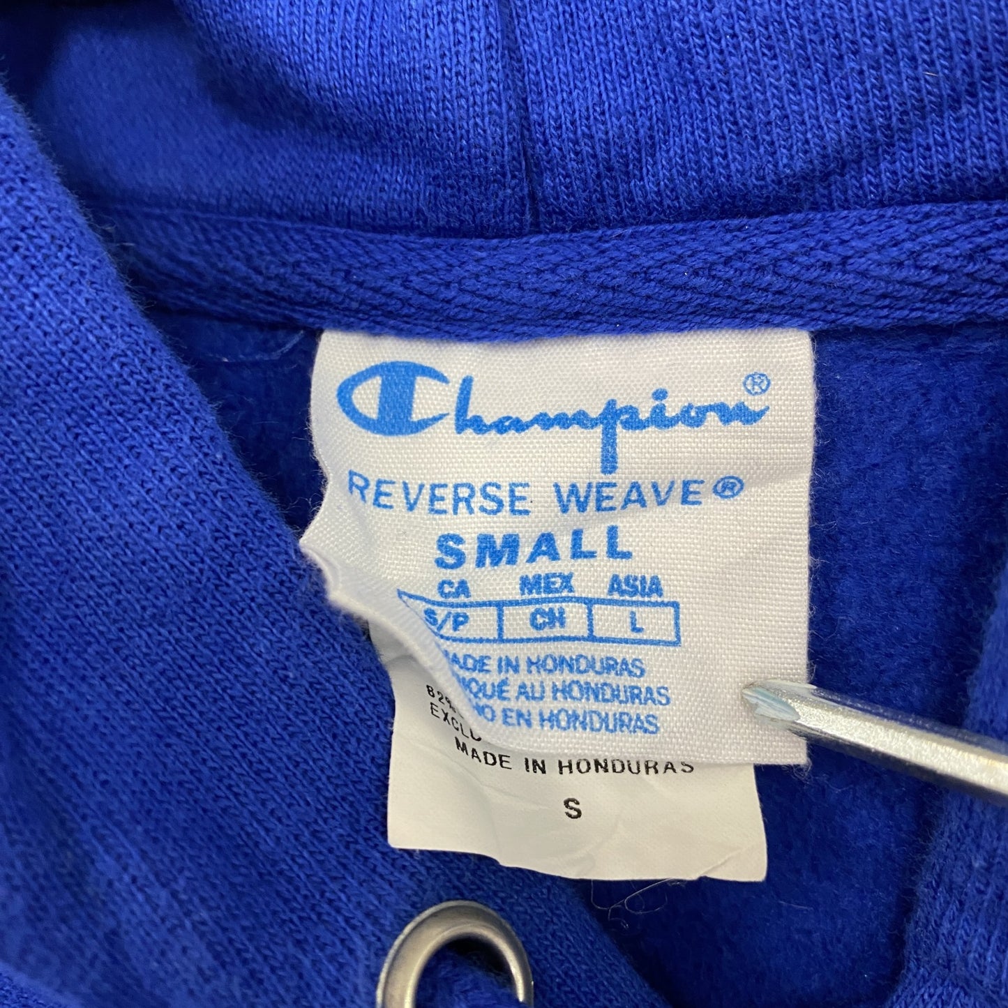 Champion チャンピオン リバースウィーブ スウェットパーカー/フーディー 青 ブルー Sサイズ