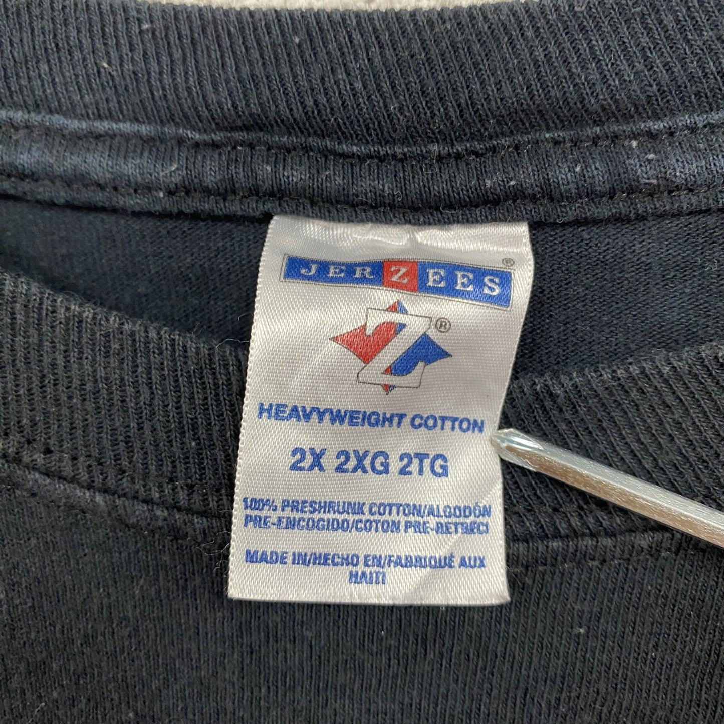 JERZEES ジャージーズ 半袖プリントTシャツ アメフト 黑 ブラック 2XLサイズ