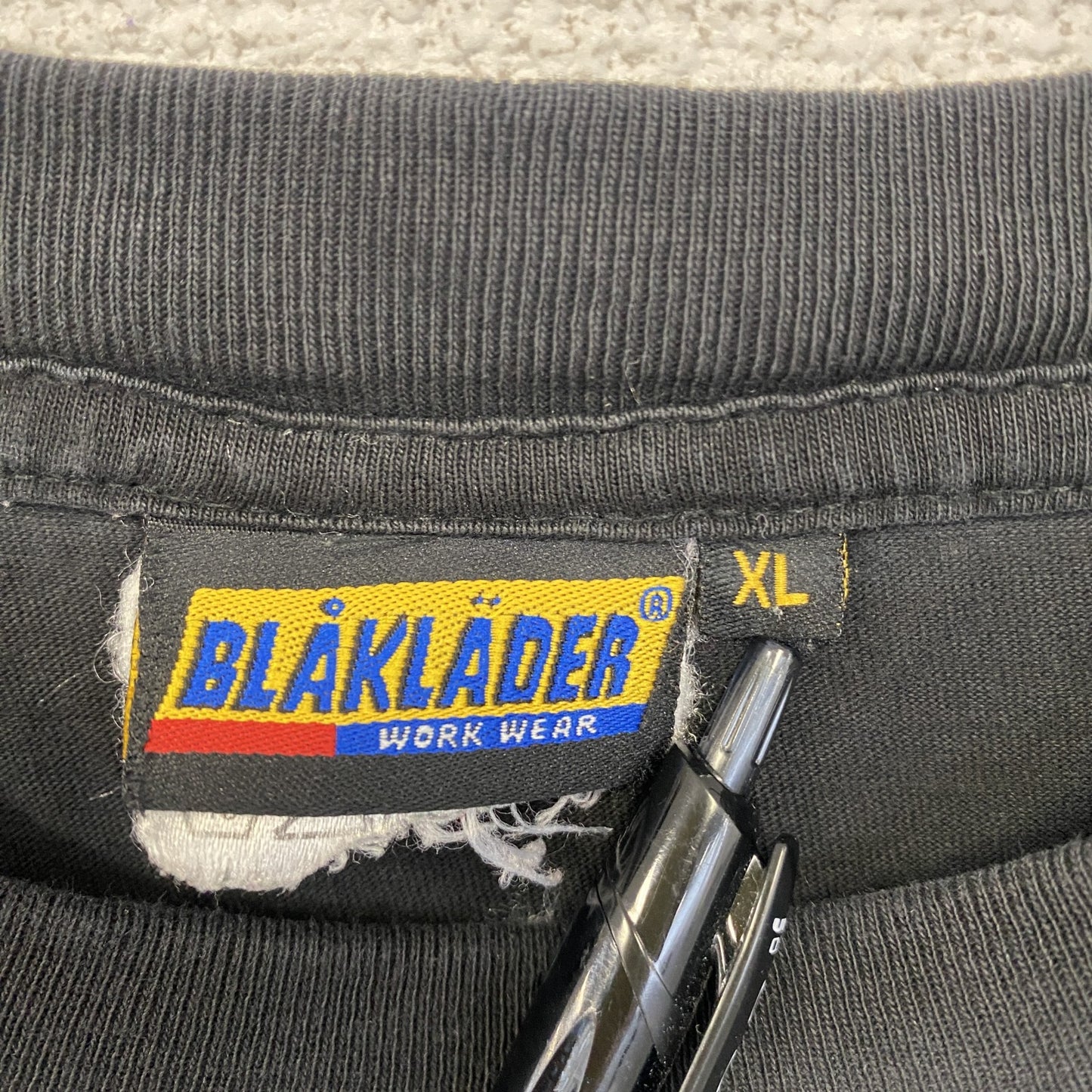 古着 used BLAKLADER 半袖プリントTシャツ クルーネック 黒 ブラック ビックシルエット XLサイズ
