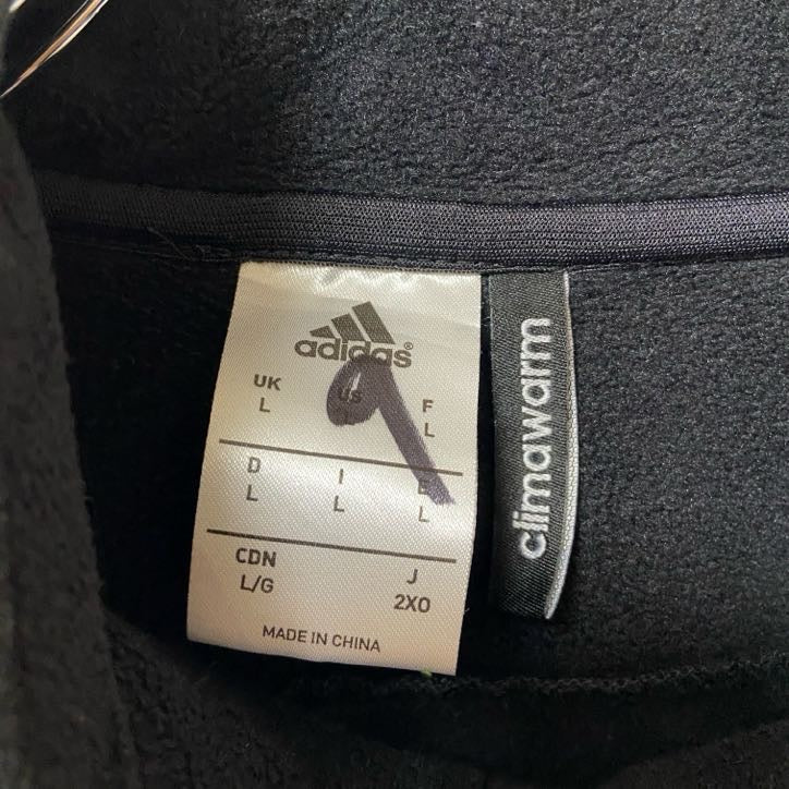古着 used adidas アディダス 長袖トラックジャケット ハーフジップスウェット サッカー ハイネック Lサイズ