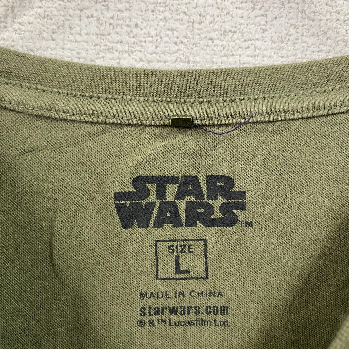 STAR WARS スターウォーズ 半袖プリントTシャツ カーキ Lサイズ