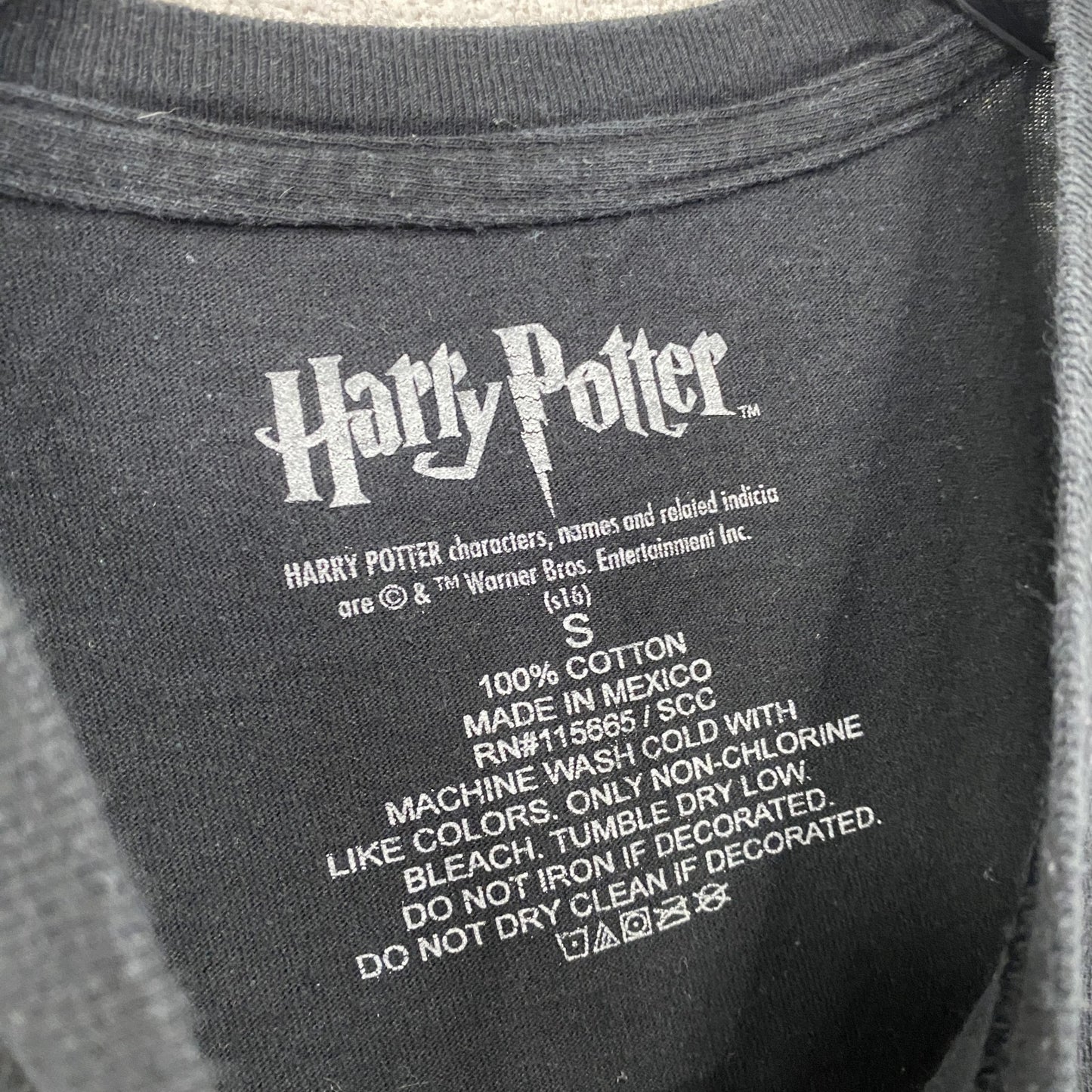 Harry Potter ハリーポッター 半袖プリントTシャツ 黒 ブラック Sサイズ