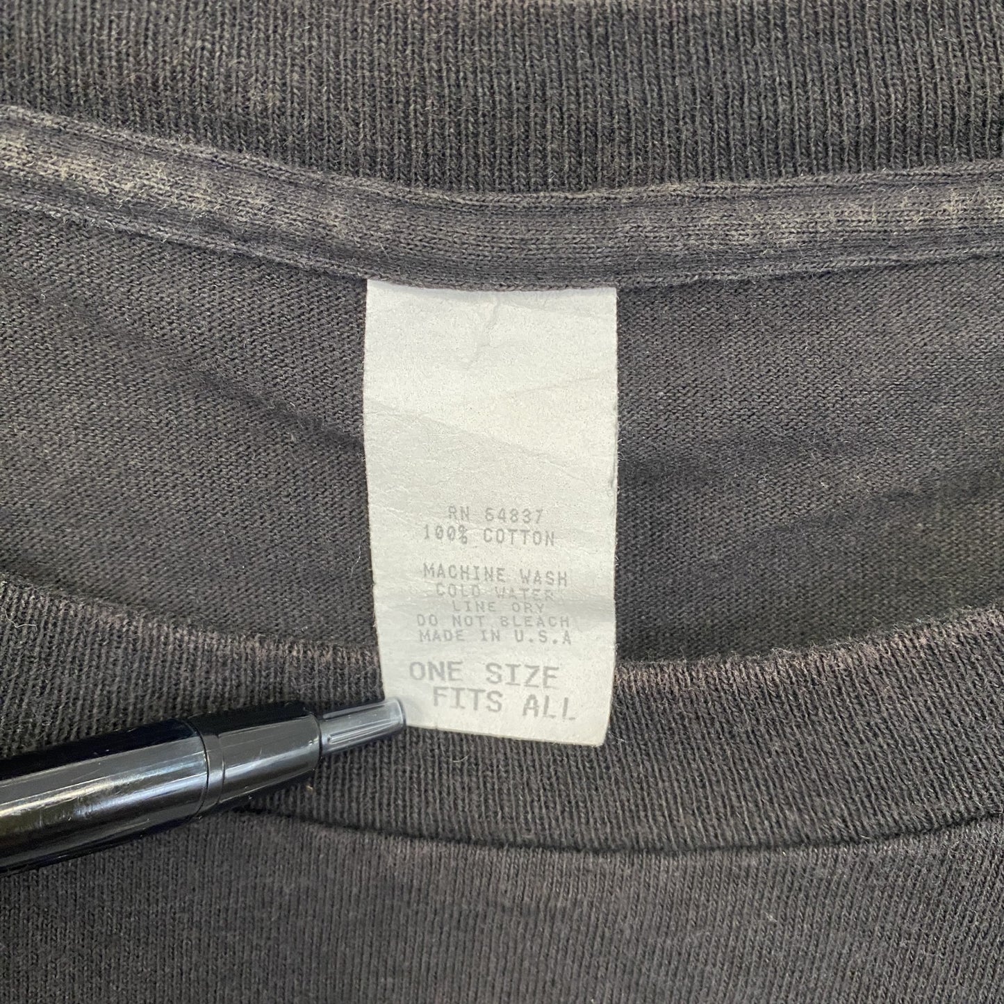 古着 used 半袖デザインプリントTシャツ グラフィックプリント ペイント クルーネック 黒 ブラック
