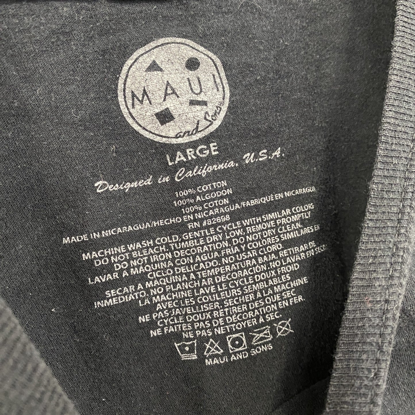 MAUI and Sons 半袖プリントTシャツ 黒 ブラック Lサイズ