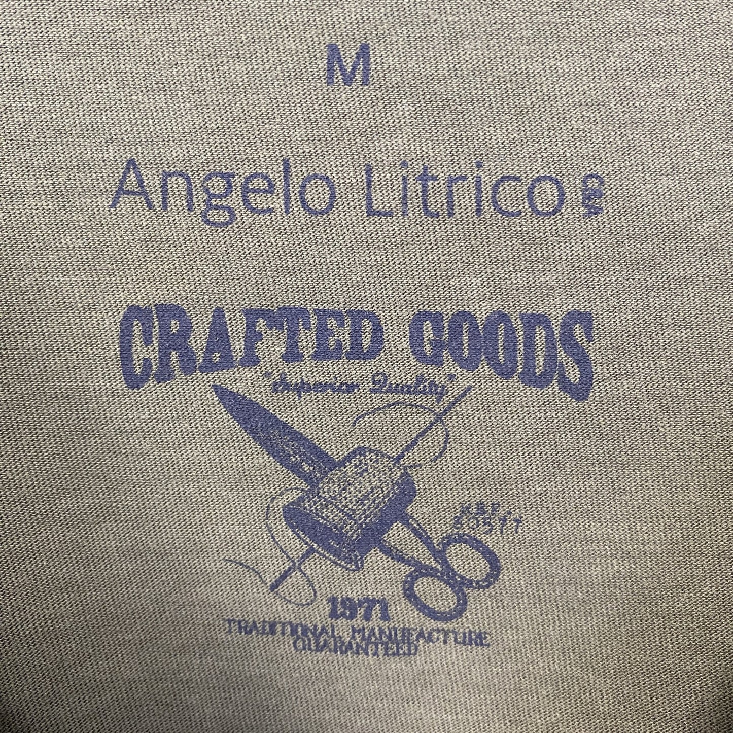 古着 used Angelo Litrico 半袖アニマルプリントTシャツ 虎 タイガー クルーネック カーキ Mサイズ