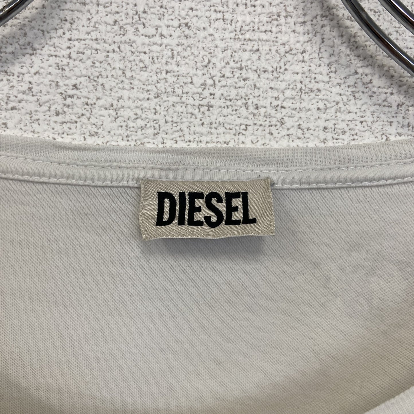 古着 used DIESEL ディーゼル 半袖プリントTシャツ カジュアル シングルステッチ 白 クルーネック レトロ Mサイズ