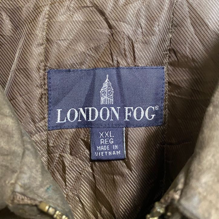 古着 used LONDON FOG ロンドンフォグ 長袖スウェードジャケット ジップブルゾン ビックシルエット XXLサイズ