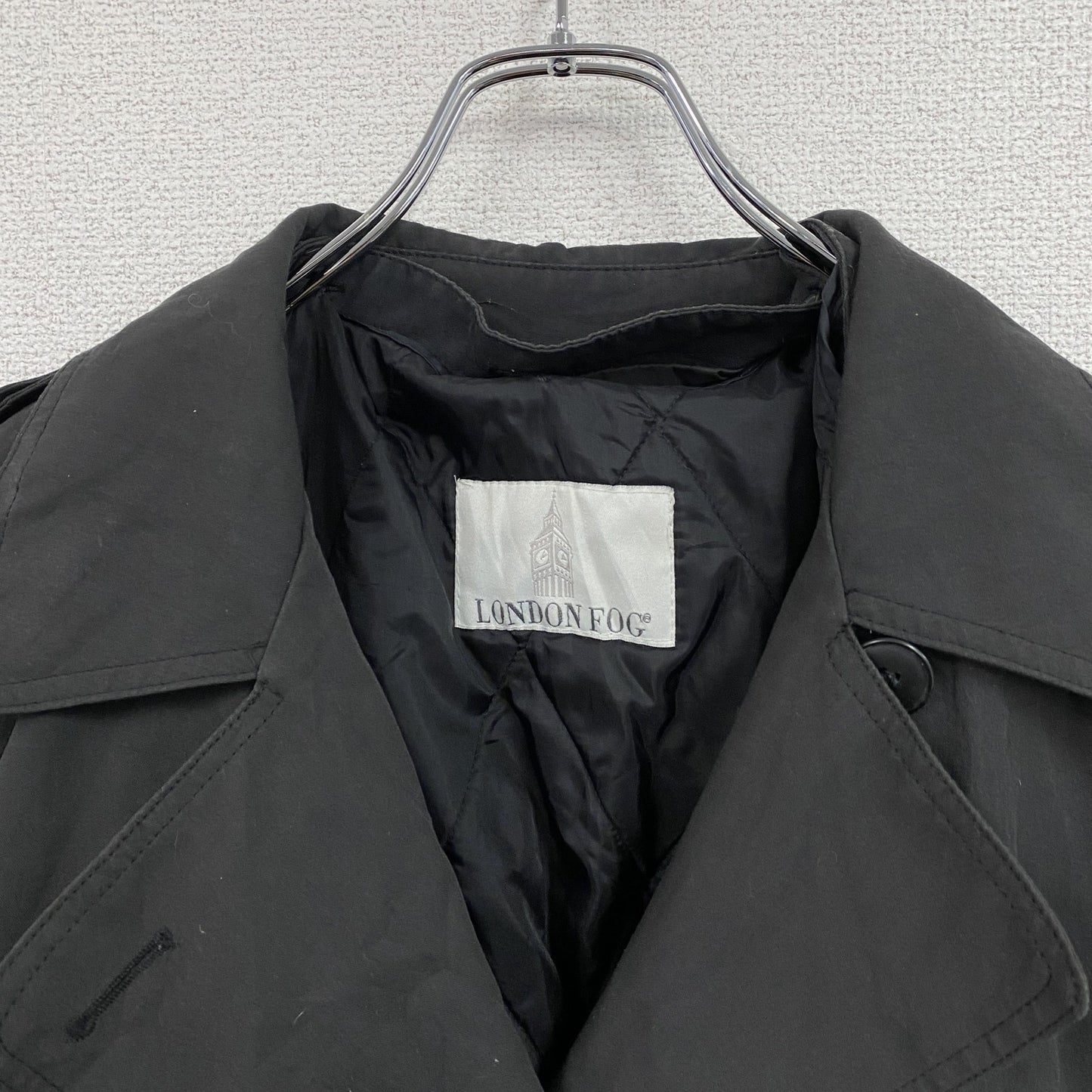 LONDON FOG ロンドンフォグ ダブルトレンチコート ダークグレー