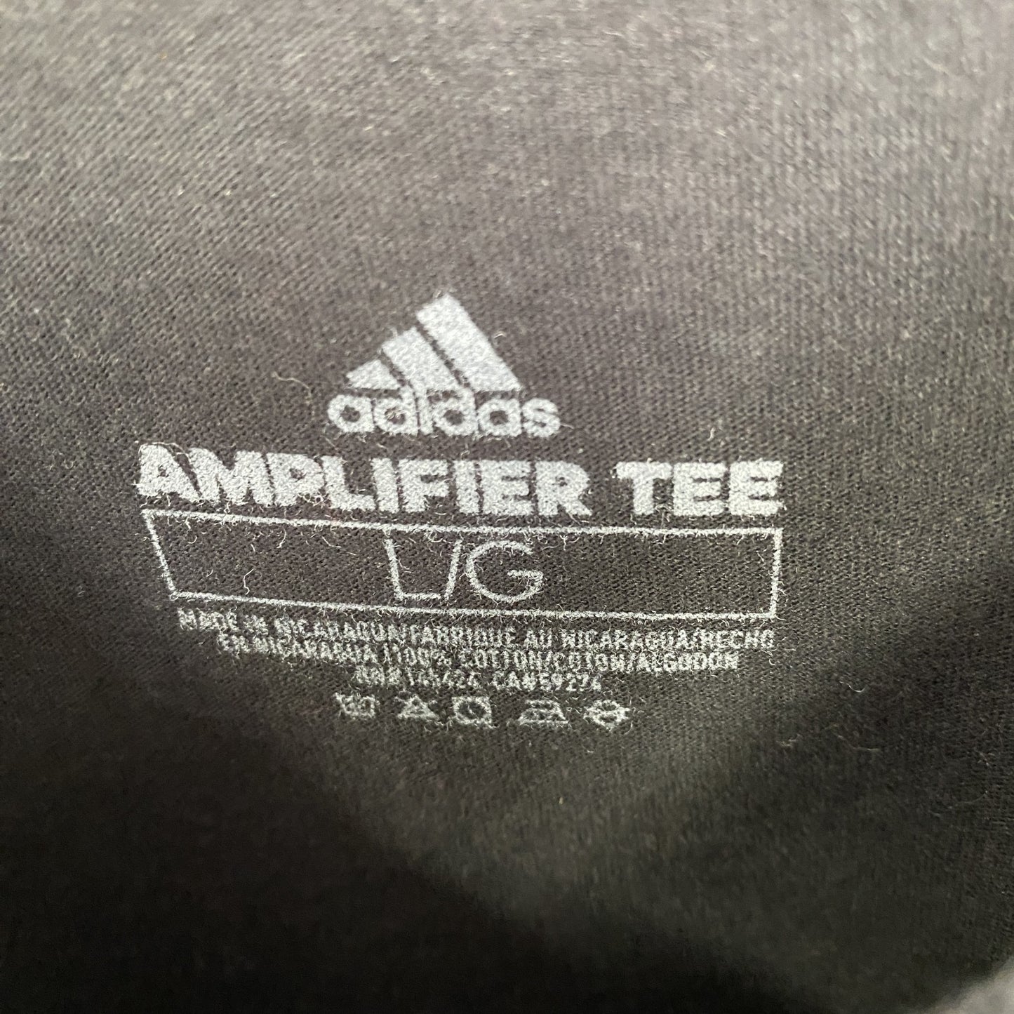 古着 used adidas アディダス 半袖クルーネックプリントTシャツ NCAA バスケットボール 黒 ブラック Lサイズ