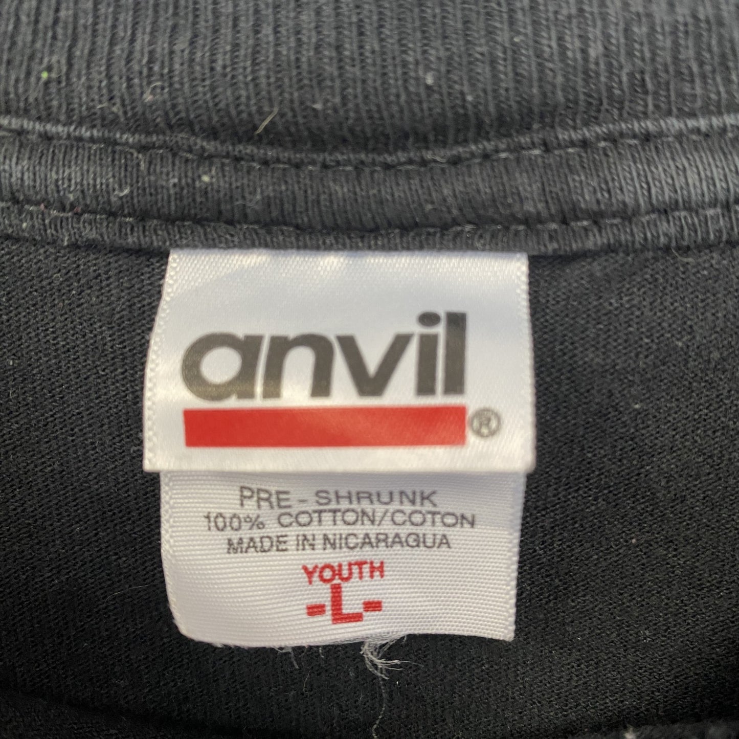 古着 used Anvil アンヴィル 半袖バンドTシャツ AC/DC ツアーT Petiteサイズ クルーネック 黒 Lサイズ