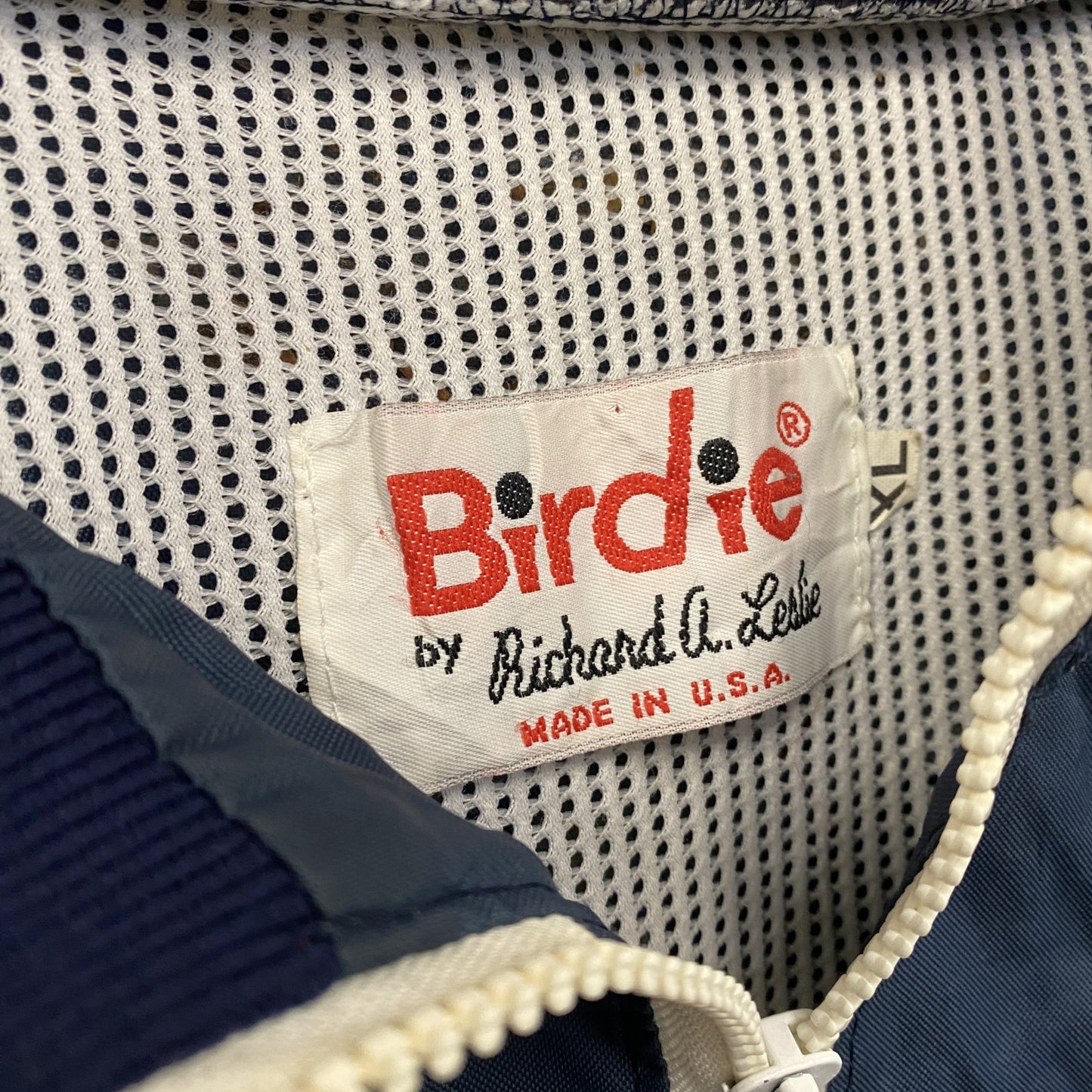 80s~ Birdie ハーフジッププルオーバージャケット ヴィンテージ 紺 ネイビー XLサイズ