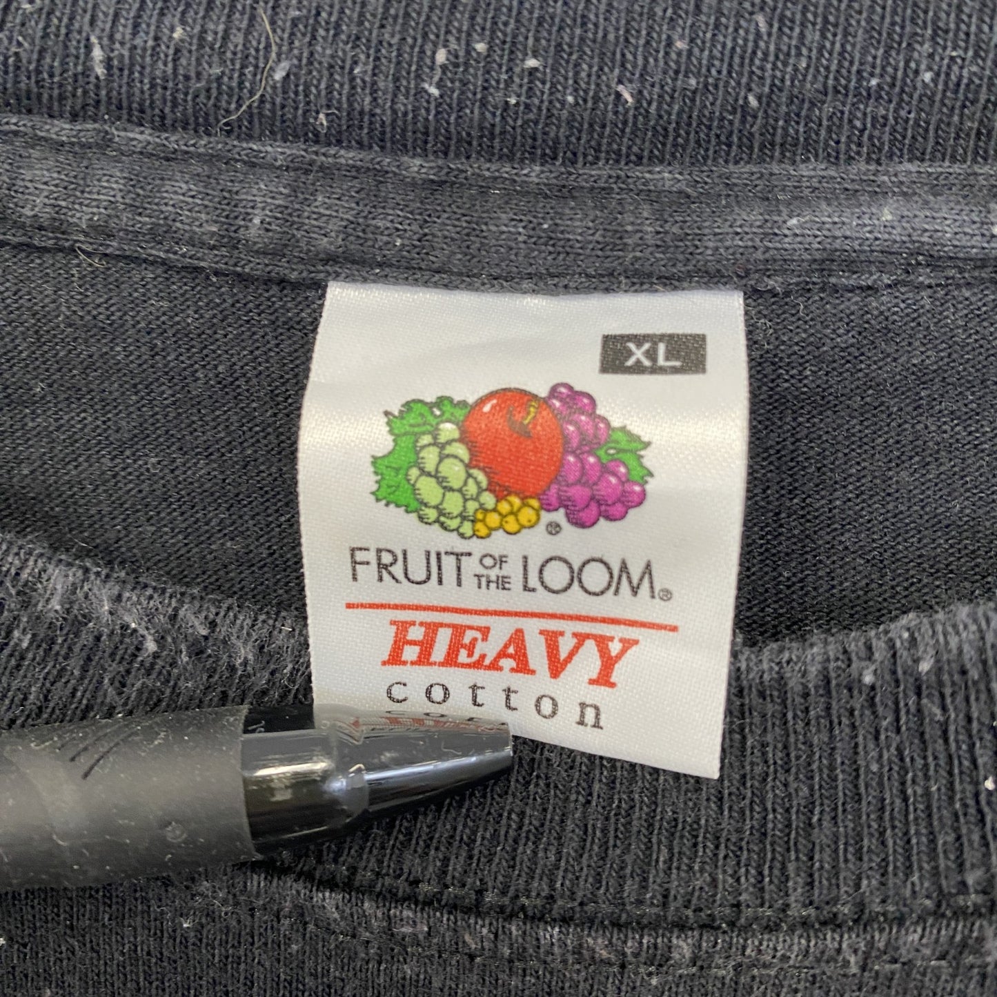 FRUIT OF THE LOOM 半袖プリントアニマルTシャツ レッドドラゴン 英字プリント クルーネック 黒 ブラック XLサイズ