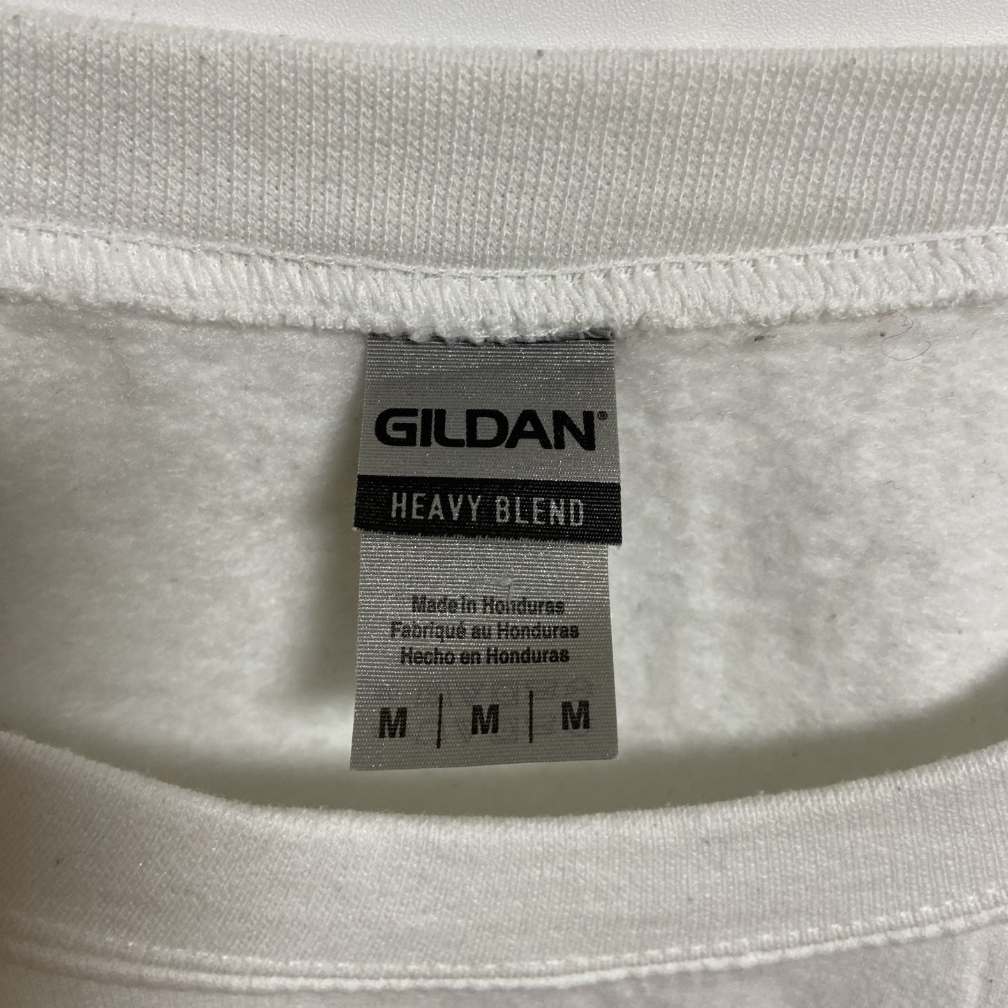 古着 used GILDAN ギルダン AMELIA 長袖プリントスウェット トレーナー 白 クルーネック レトロ Mサイズ