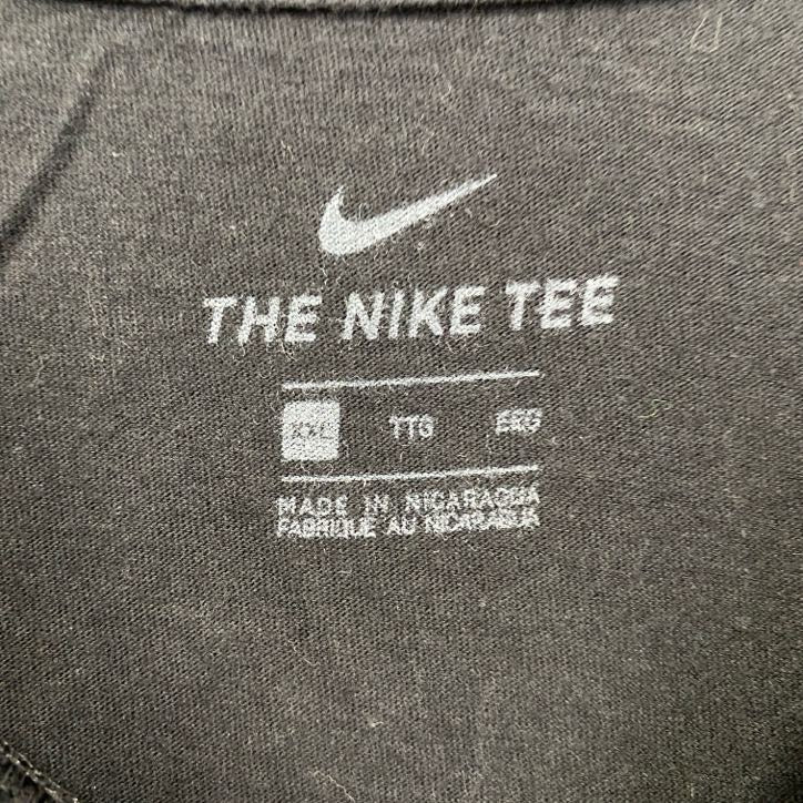 古着 used NIKE ナイキ 半袖ビッグプリントTシャツ UBS シカゴ カブス スウッシュマーク 黒 迷彩柄 XXLサイズ