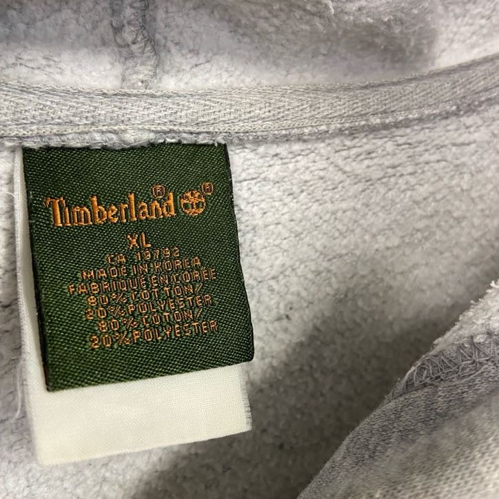 Timberland ティンバーランド パーカー/フーディー フロントロゴ 灰色 グレー XLサイズ