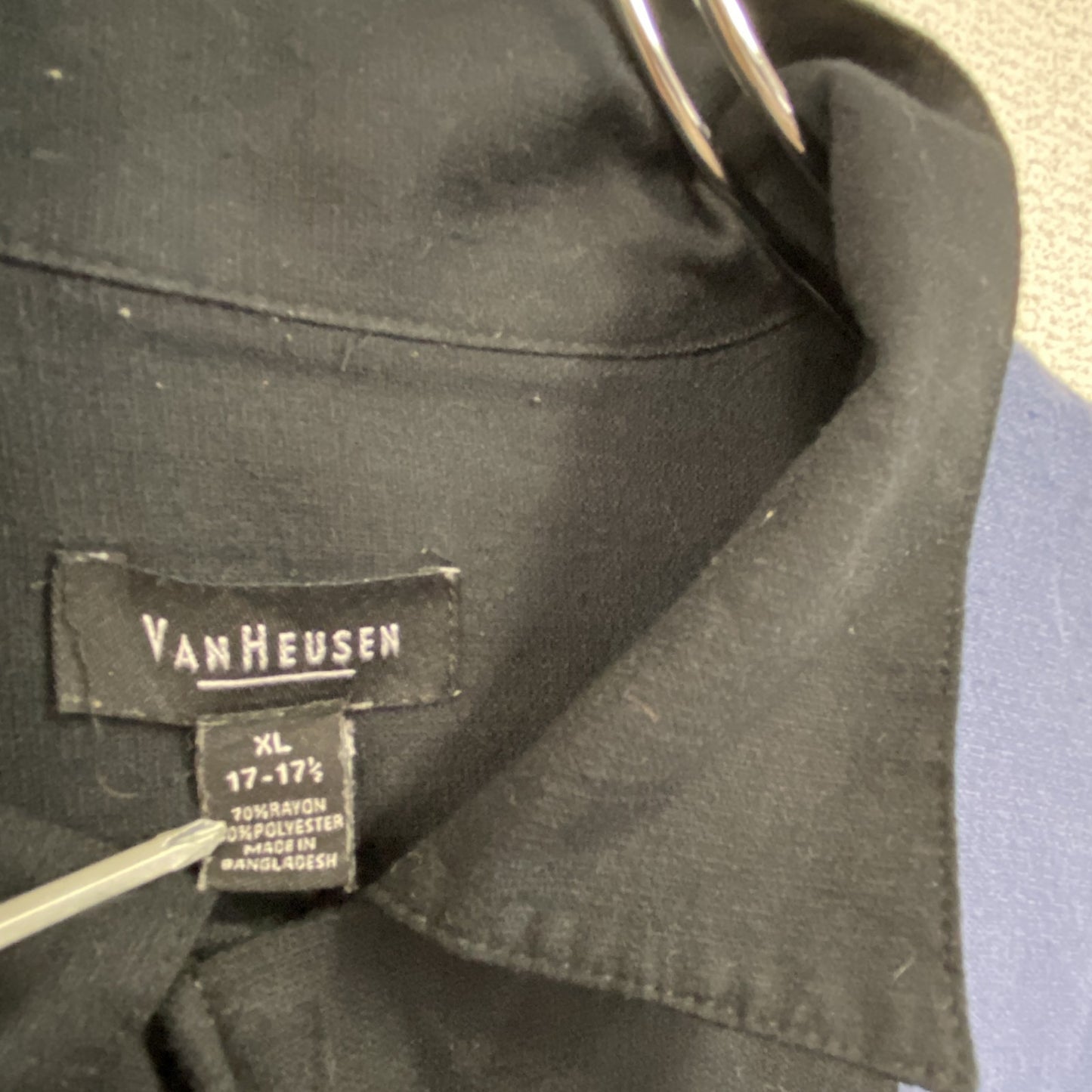 VAN HEUSEN 半袖シャツ 黒 ブラック XLサイズ
