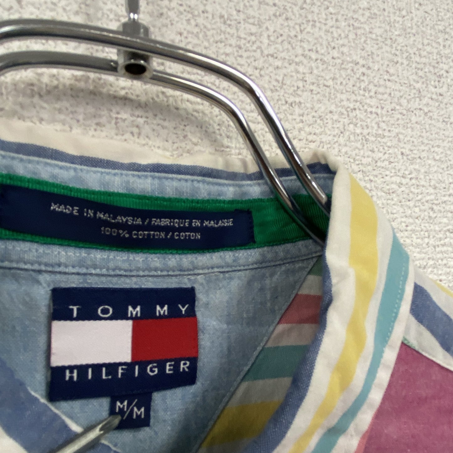 TOMMY HILFIGER トミーヒルフィガー 長袖シャツ ストライプ柄 マルチカラー Mサイズ