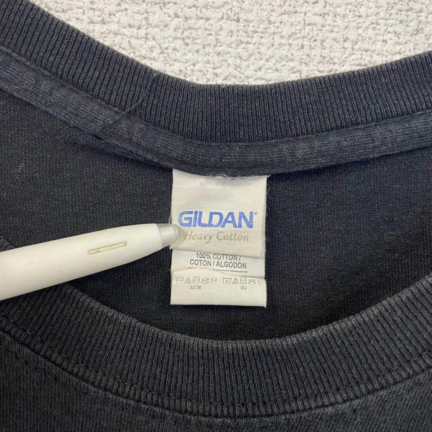 古着 used GILDAN ギルダン 半袖バンドプリントTシャツ メタリカ ロゴT クルーネック 黒 レトロデザイン Lサイズ