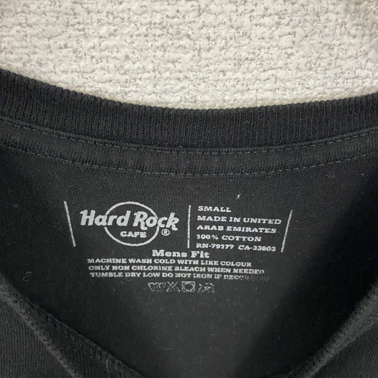 古着 used Hard Rock CAFE ハードロックカフェ 半袖ロゴプリントTシャツ 黒 ブラック コペンハーゲン Sサイズ