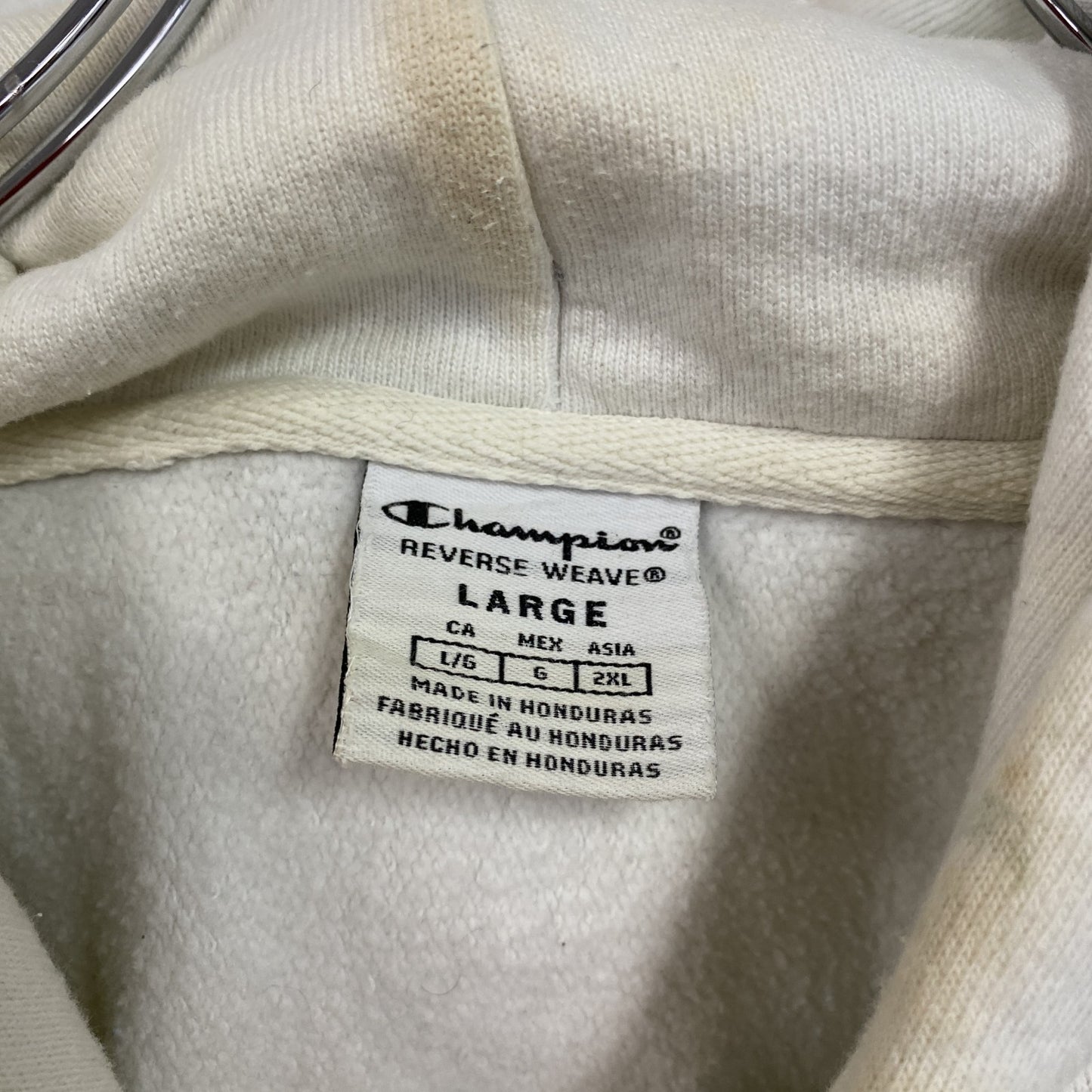 Champion チャンピオン リバースウィーブ スウェットパーカー/フーディー 白 ホワイト Lサイズ