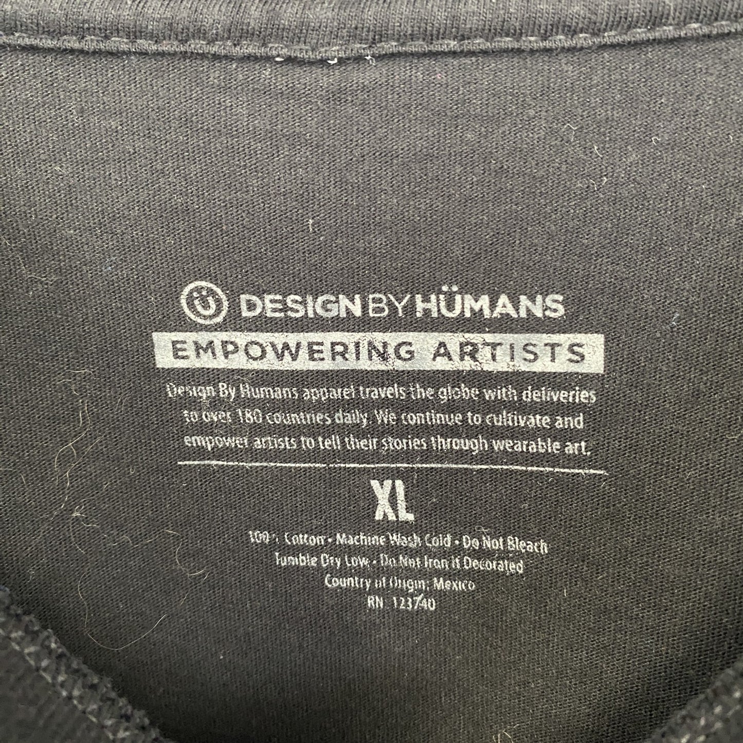 古着 used DESAIN BY HUMANS 半袖プリントTシャツ ロボット カジュアル クルーネック 黒 レトロ XLサイズ