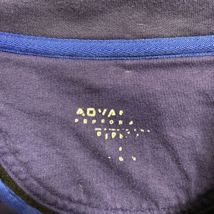 IZOD アイゾッド ハーフジップスウェット/トレーナー フェード ワンポイント 刺繍ロゴ ビッグシルエット 紺 ネイビー Lサイズ